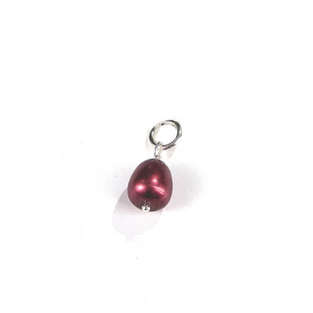 Cranberry pearl drop charm to add to your existing chain or necklace. Perfect gift for boss, friend, colleague
