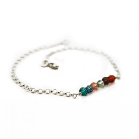 Custom birthstone bracelet. Beautiful gift for grandmothers with the birthstones of her grandchildren.