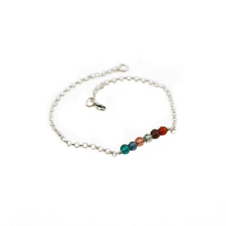 Custom birthstone bar bracelet. Beautiful gift for grandmothers with the birthstones of her grandchildren.