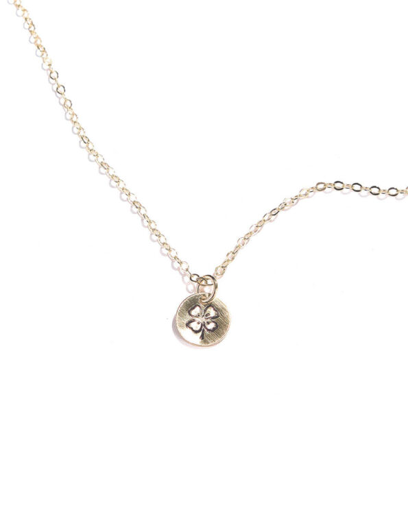 Dainty Four Leaf Clover Charm Necklace