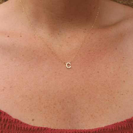 Dainty Gold Initial Necklace
