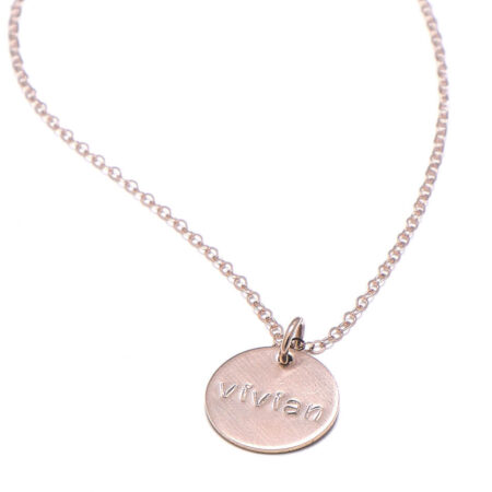 Dainty names in rose gold. Get that special someone's name engraved. Best gift for mom, sister, or friend.