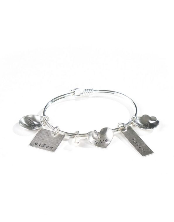 Eclectic Bangle Silver Charm Bracelet