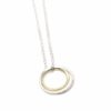 Best gift for soul sisters. Made with a sterling silver circle and a gold filled circle, hung on a gorgeous sterling silver dainty chain.