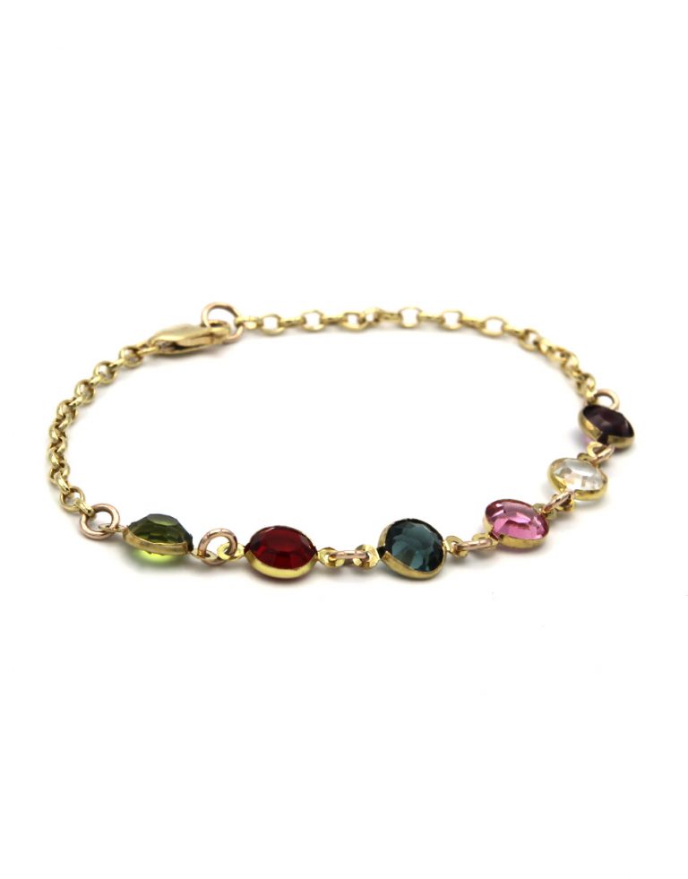 Gold Connected Birthstone Bracelet - The Vintage Pearl