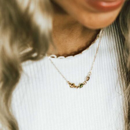 The Vintage Pearl Dainty Initial Charm Necklace