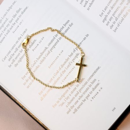 Golden Carried By the Cross Bracelet