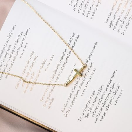 Golden Carried By the Cross Necklace