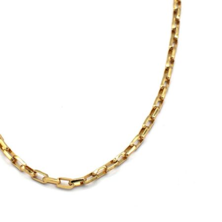 Gold Rectangle Link Chain - The Vintage Pearl