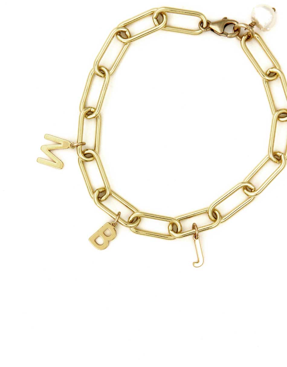 gold-paperclip-charm-bracelet-flat