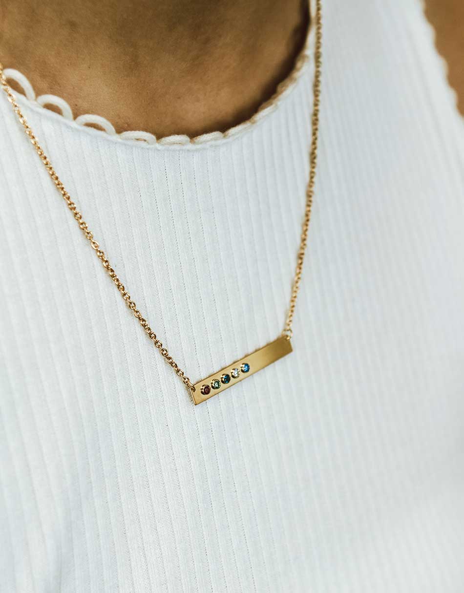 gold-rectangle-birthstone-bar-necklace-model-4