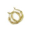 Gold twist hoops are made with copper and 14K gold. Perfect gift for your friends, sister or even yourself.