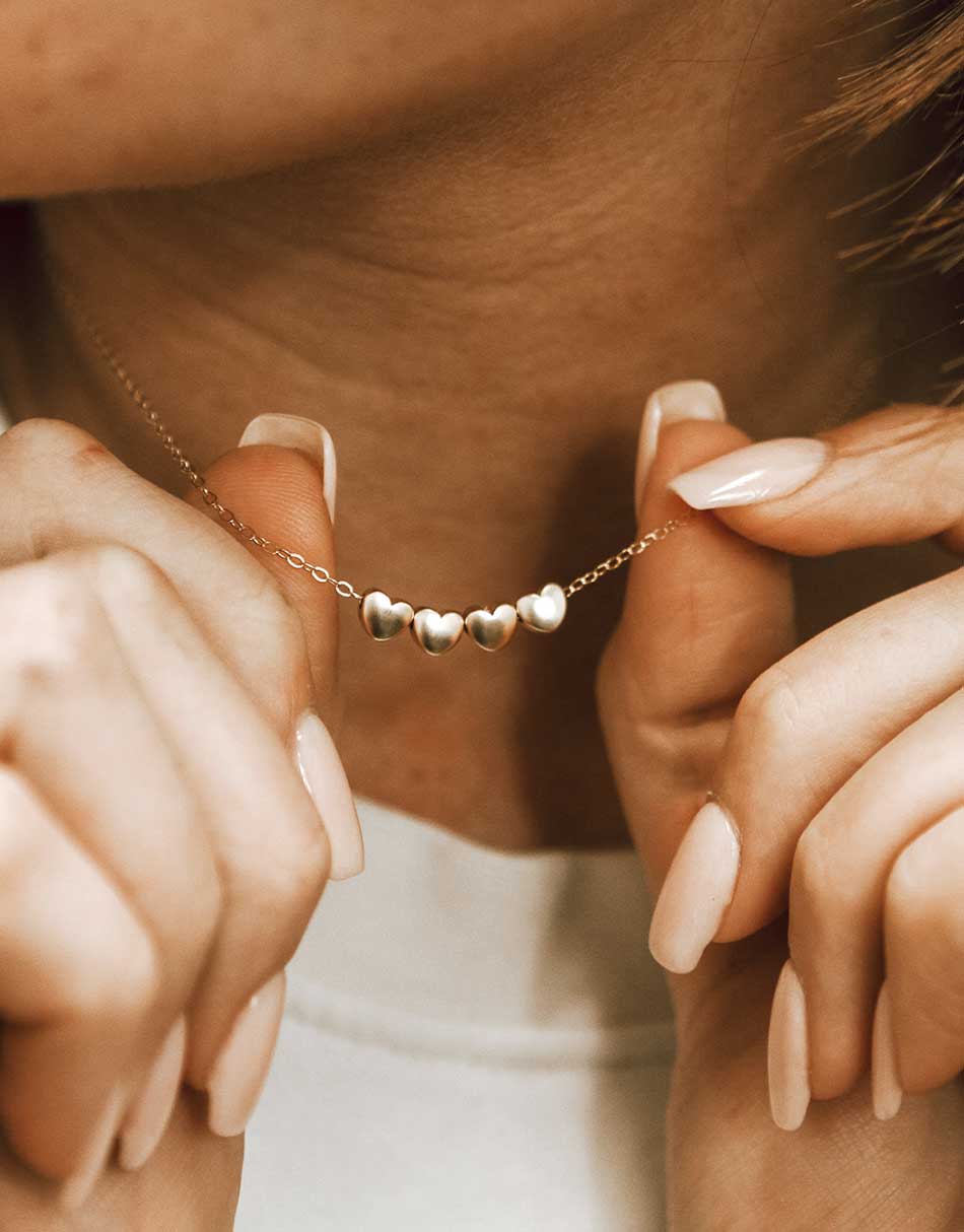 golden-little-loves-necklace-model