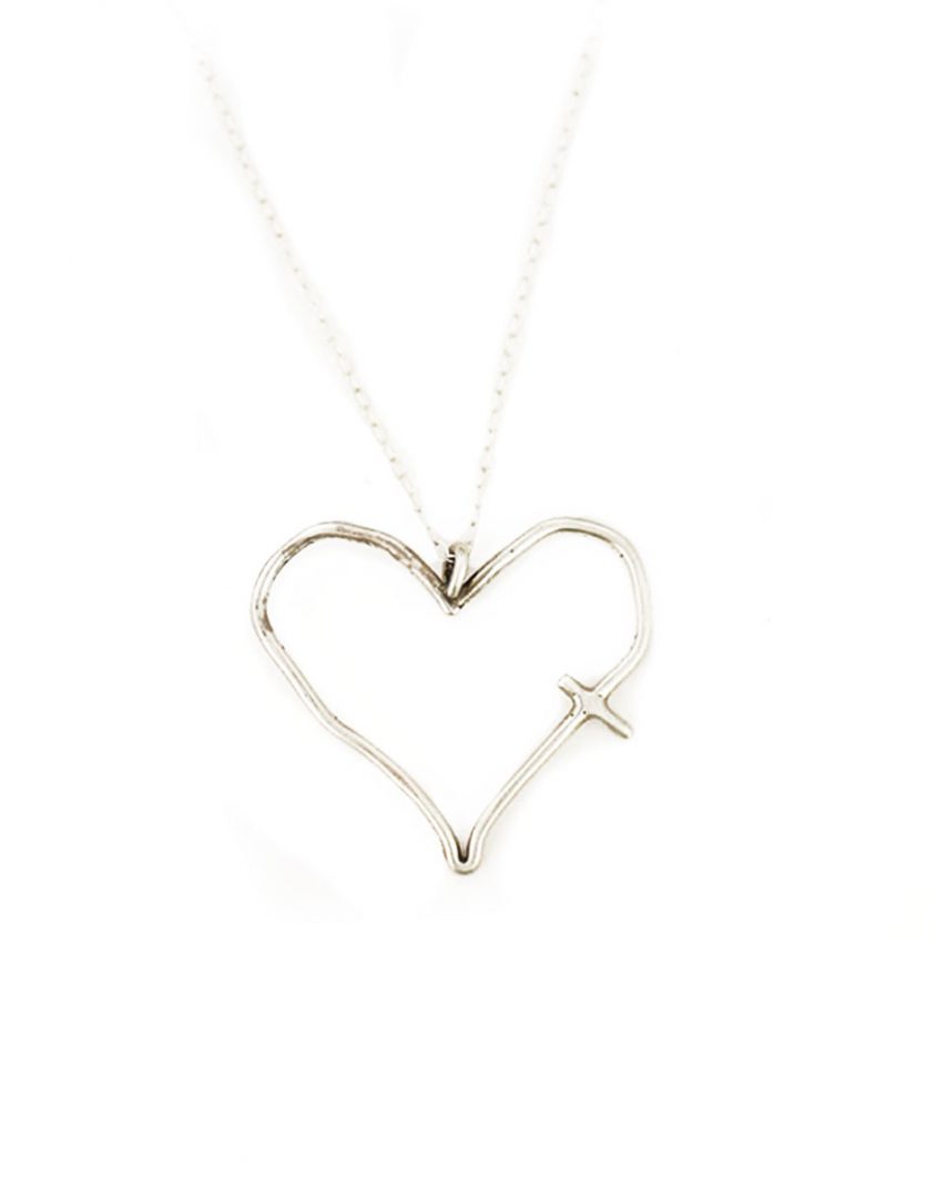 Silver charm faith necklace - His word in my heart. Perfect gift for moms, sisters, wife, grandmas