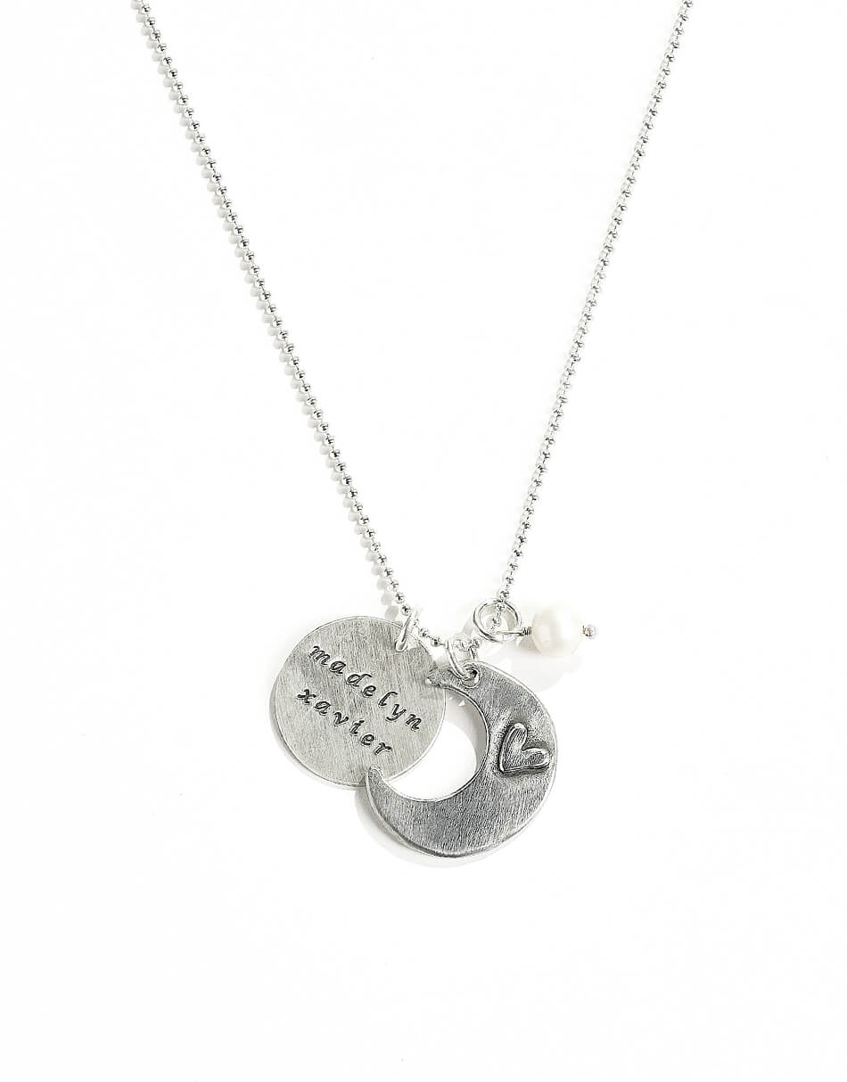 I Love You To The Moon And Back Necklace With Name Disc
