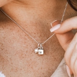 Personalized initial necklace for mom, grandma, wife
