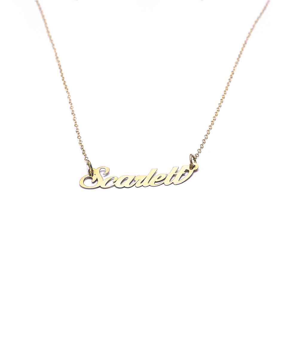 Lovely 14K gold name necklace is the sweetest gift for any occasion. Personalized necklace for girl of any age