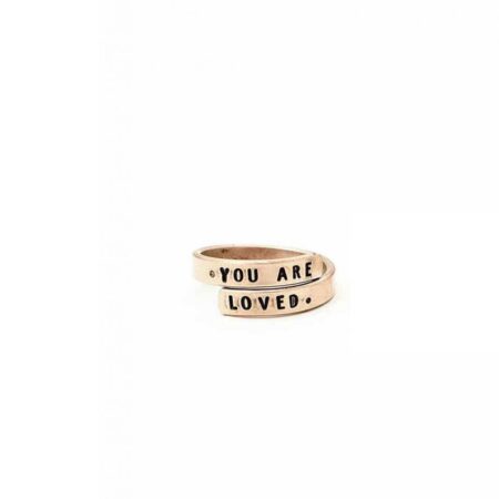 Golden mini wrap ring made with gold filled wire. Get a message, name or date engraved on it. Perfect for wife, sister, friend