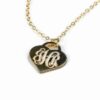 A beautiful “Tiffany” style heart that is gold plated created with your choice of monogram. Perfect gift for mom, wife, friend