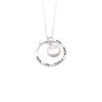 Mother Of Pearl Silver Infinity Necklace