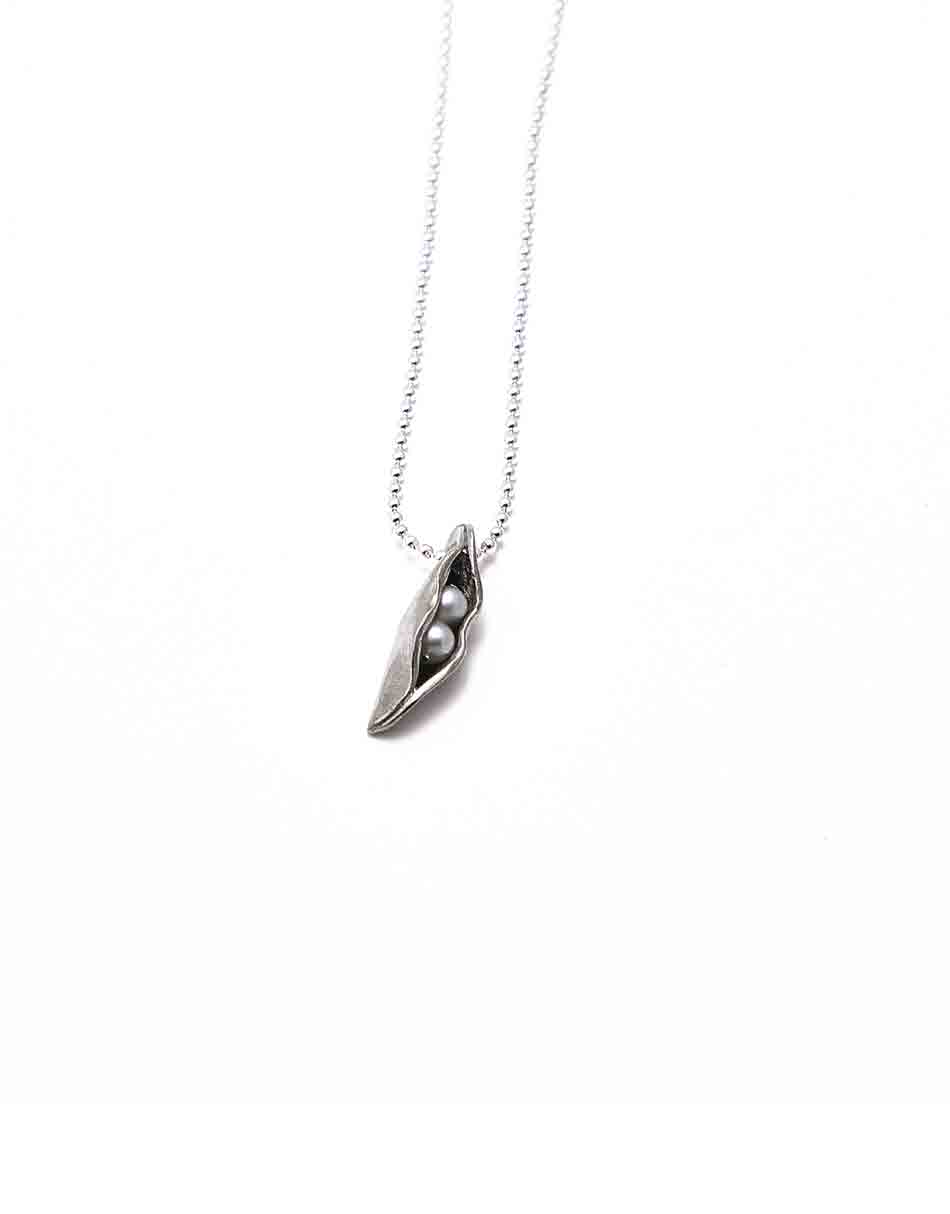 Hand sculpted pea pod with freshwater pearl for each kid in the family. Best gift for mom, grandma