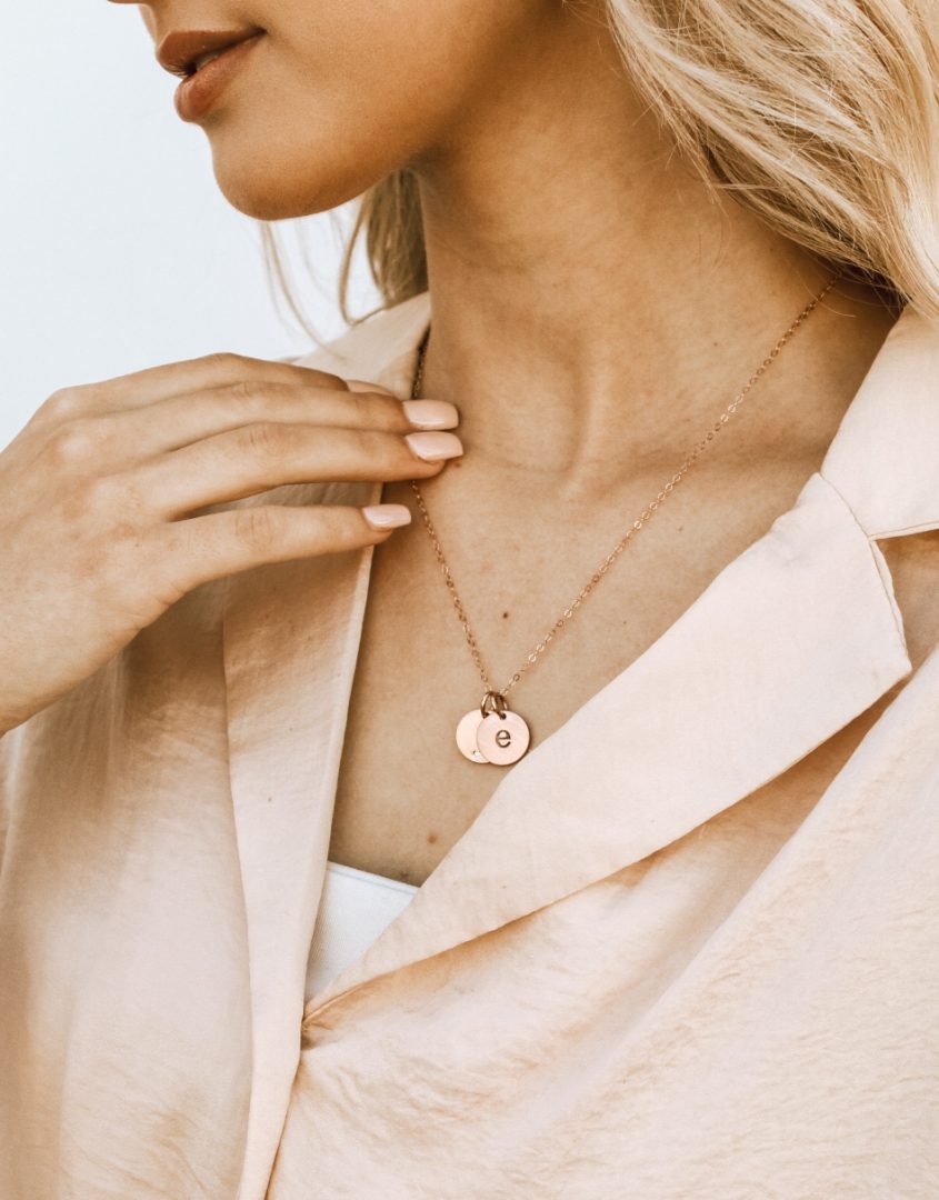 rose-gold-initials-on-a-chain-model-2