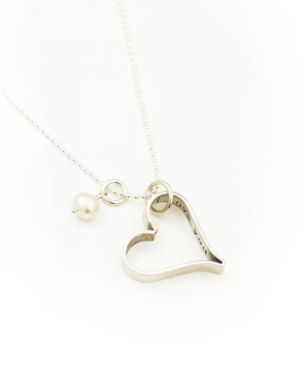 Secret Love Message Heart Sterling Silver Necklace
