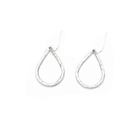 Sterling silver tear drop earrings hung on sterling ear wires. Beautiful gift for daughter, sister or friend