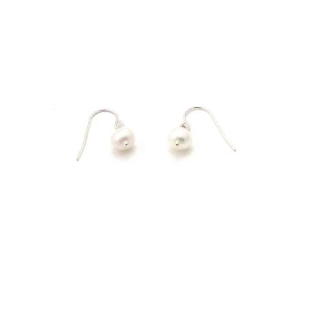 Beautiful freshwater pearl on sterling silver wires make for perfect classy earrings. Great gift for mom, sister, wife