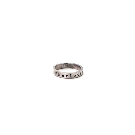 Skinny Message Name Ring - The Vintage Pearl