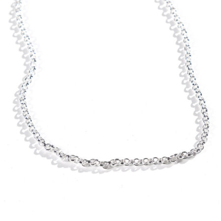 18″ sterling silver Rolo chains, a perfect gift for wife, mom, grandma. Personalize necklace with a charm of their choice