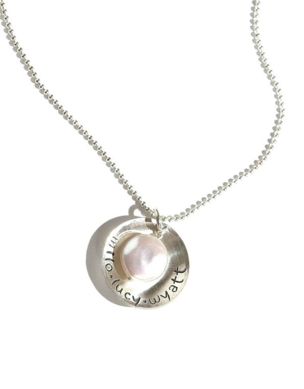 Sterling Silver Mother Of Pearl Necklace