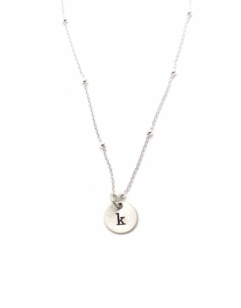 Dainty Initial Charm Necklace, Sterling Silver | Custom Meaningful Jewelry & Gifts for Women by The Vintage Pearl
