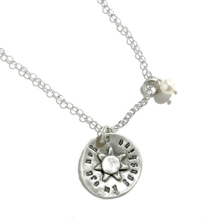 You are my sunshine necklace with freshwater pearl